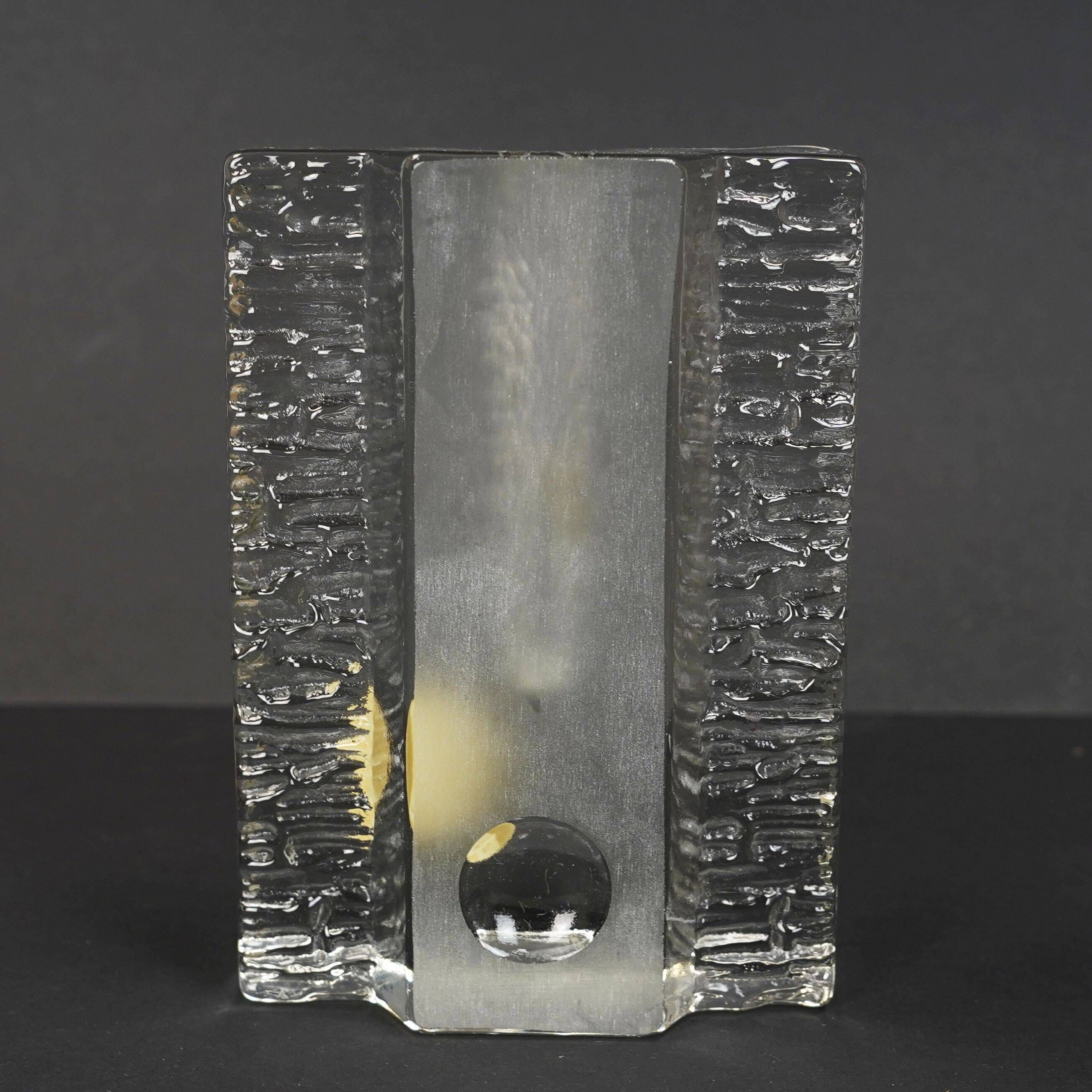 Set of 3 solifleur block vases walther glas 60s 70s op art arrangement vase