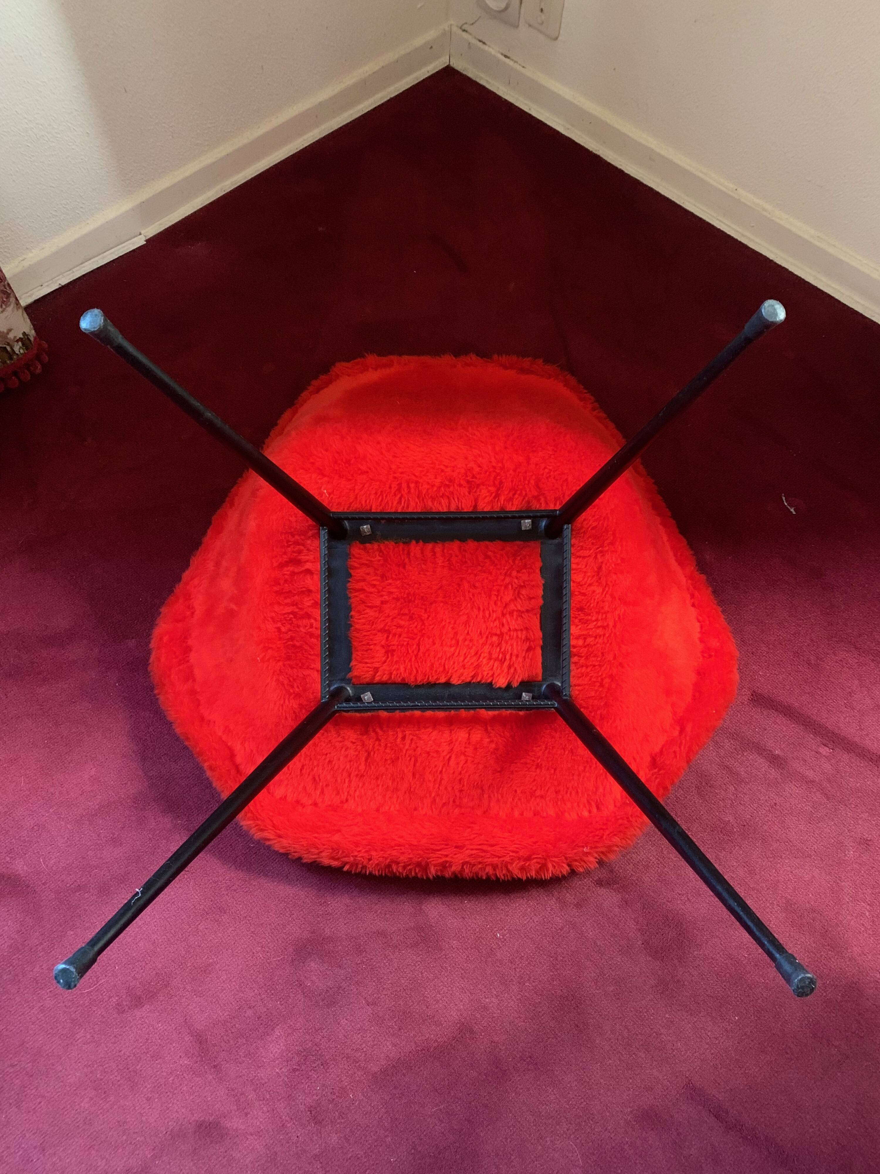 pair of Moumoute armchairs from the 50s