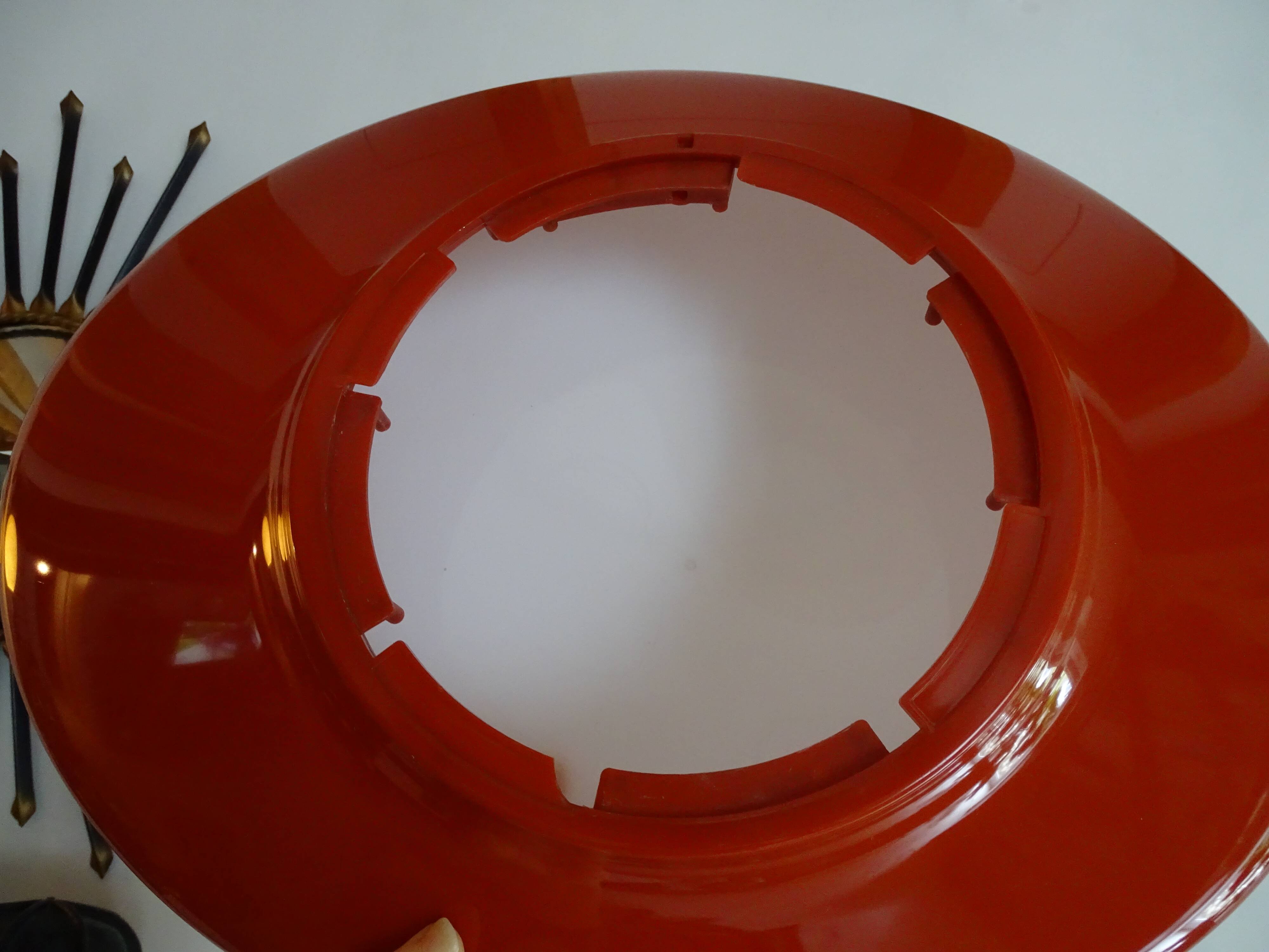 ARTEMIDE 1980 oval design wall light by Patrick Jouin orange/white 1