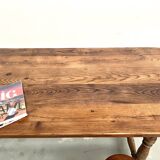 Grande table ancienne ovale en chêne massif – Circa 1900
