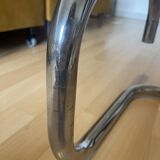 Chrome and smoked glass coffee table