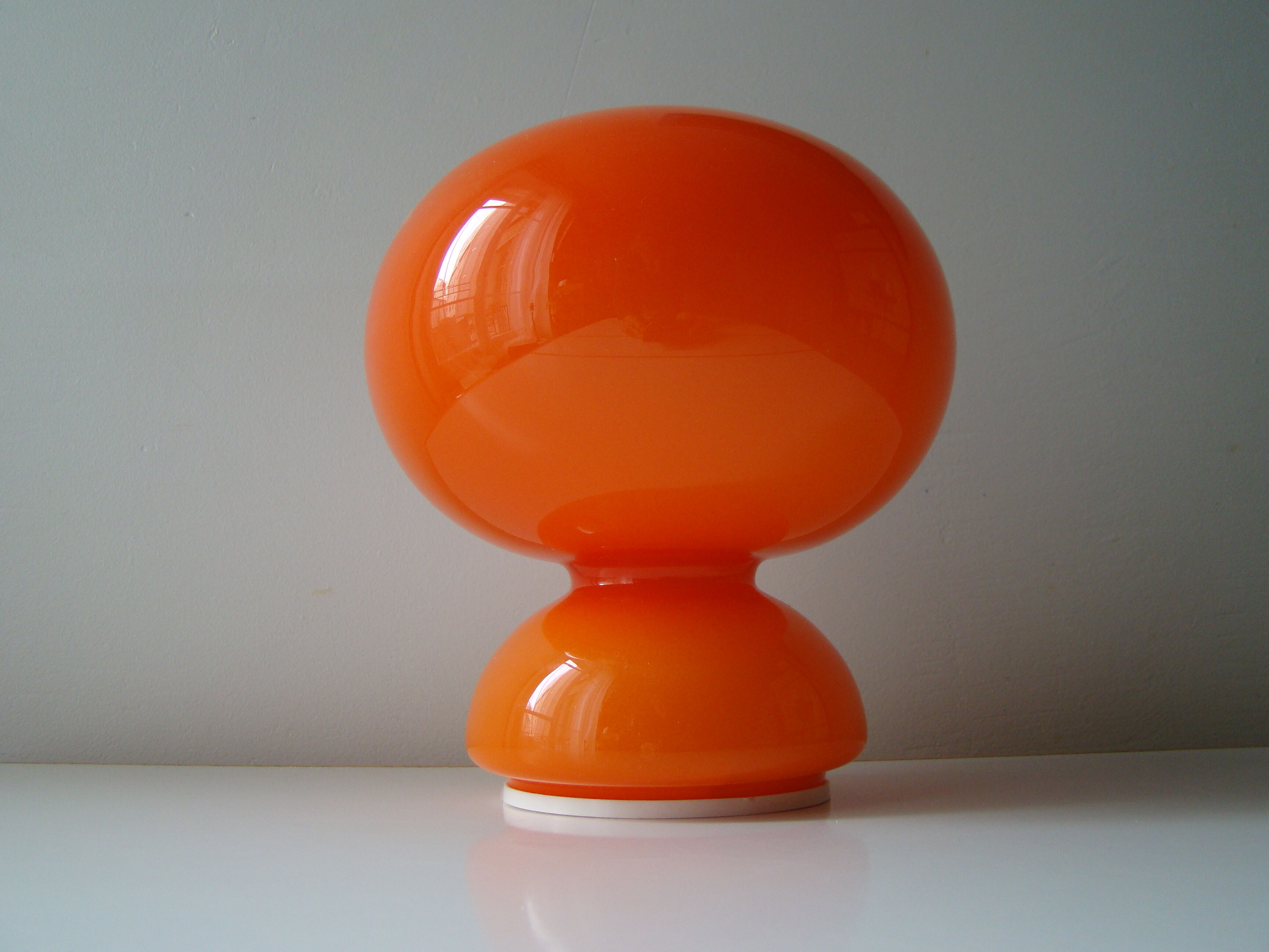 Vintage lamp Space Age opaline orange