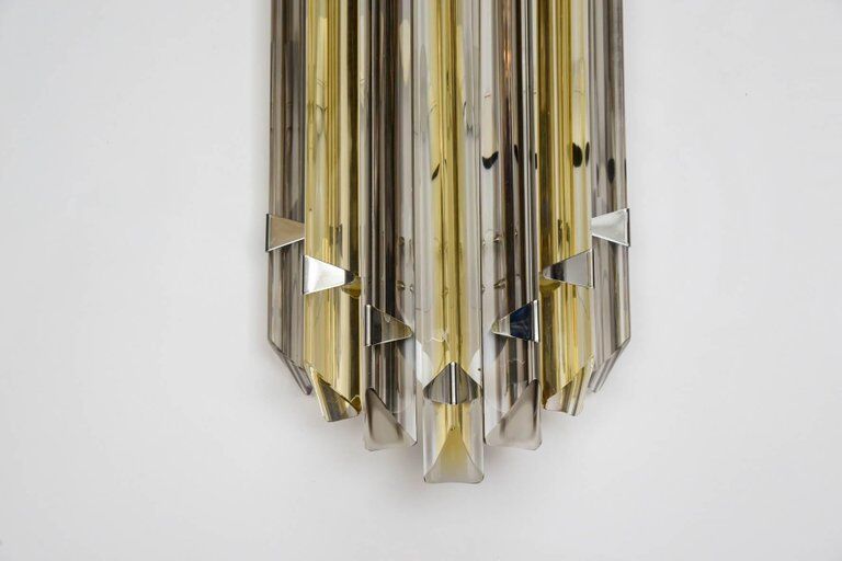 Pair of wall lamps in Murano glass