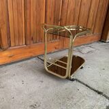 Regency brass 2-tier bar cart, 1960s