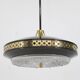 1970s black space age metal pendant by ludib bratislava, czechoslovakia