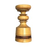 Large, turned wooden candlestick, Belgium, 1970s.