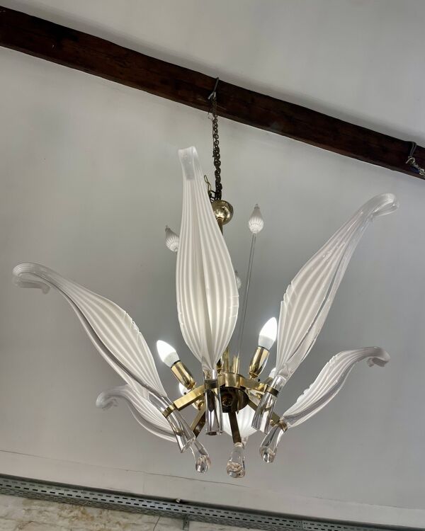 Lustre vénitien par Franco Luce pour Seguso, années 1960