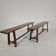 Pair of 19th century French rustic benches – solid oak