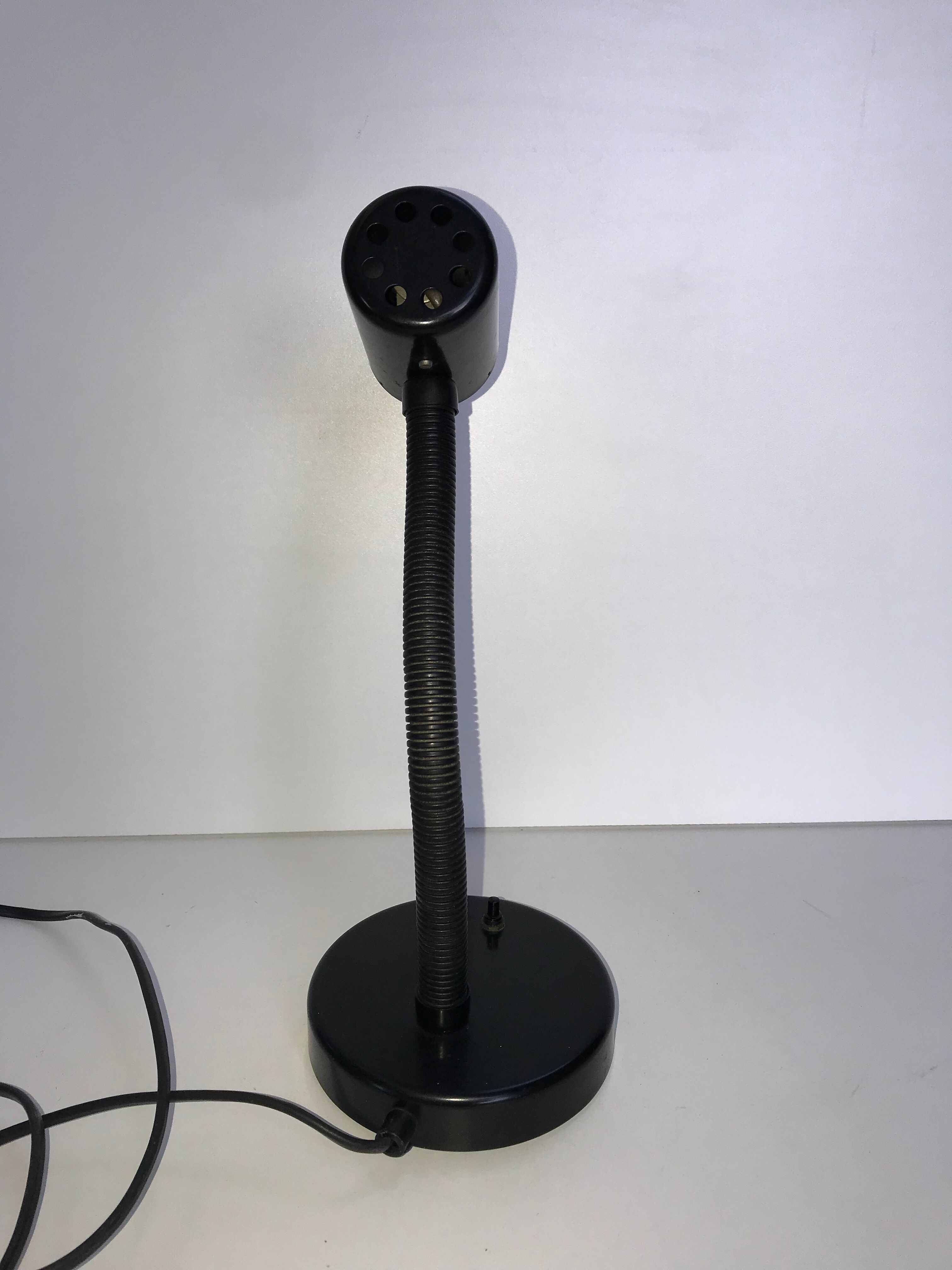 Black desk lamp made in gdr