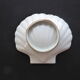Butter maker forming scallop shell in golden porcelain in Vintage case