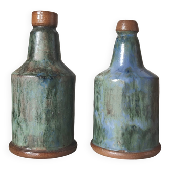 Dubois enameled stoneware bottle duo