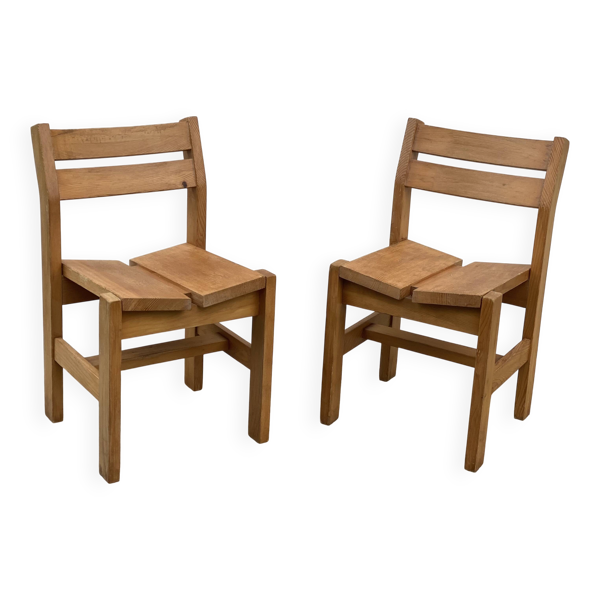 Paire de chaises ''Maison Regain'' vintage 1970 pour la station Les Arcs 1600