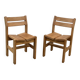 Pair of vintage 1970 "Maison Regain" chairs for the Les Arcs 1600 station.
