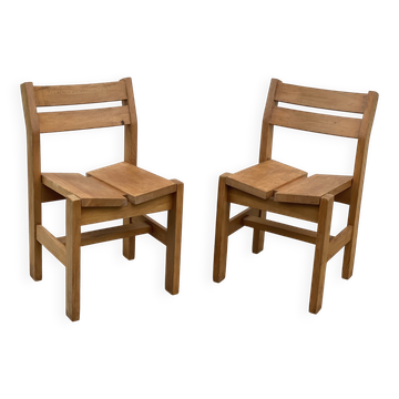 Pair of vintage 1970 "Maison Regain" chairs for the Les Arcs 1600 station.