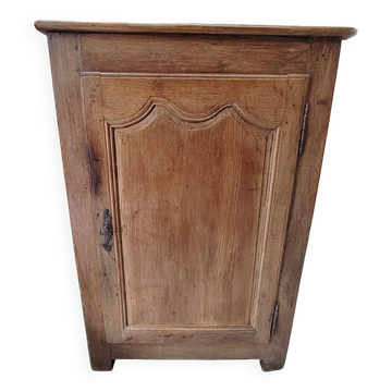 Charming antique oak bonnetière with period ironwork.