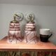 Pair of marbled pink opaline wall lights