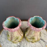 Paire de vases style Art Nouveau en faïence, XXème siècle