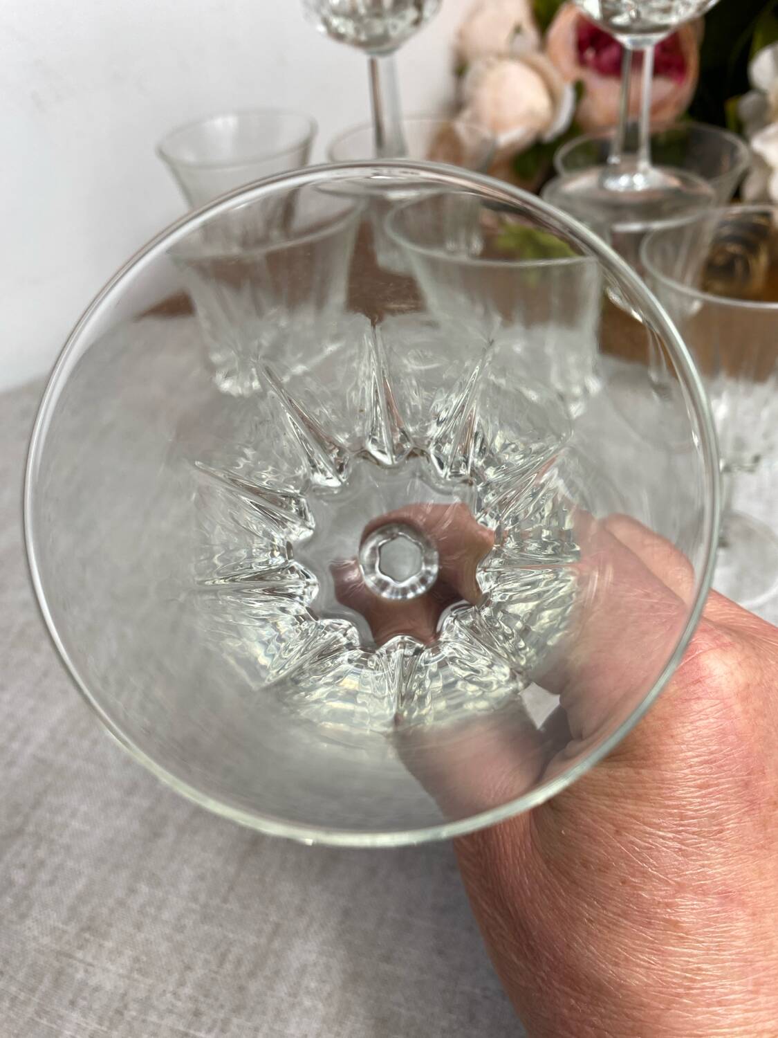 Vintage stemmed glasses, Régence Luminarc