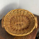Wicker basket with wooden handles