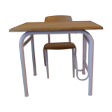 Desk with door satchel and chair