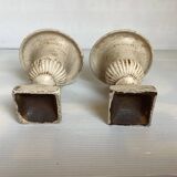 Pair of Medici cast iron planter vases