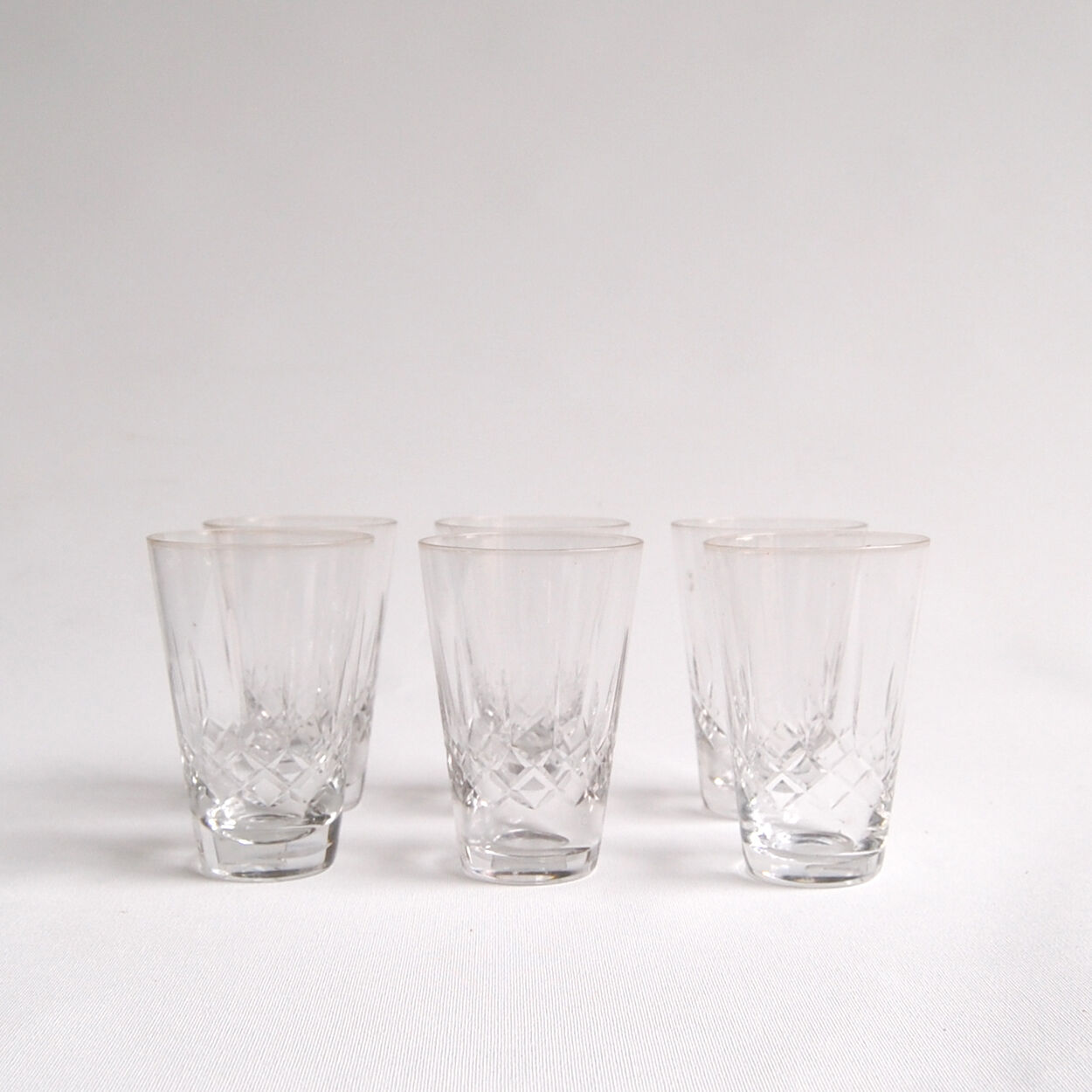 Set of 6 vintage mouth-blown