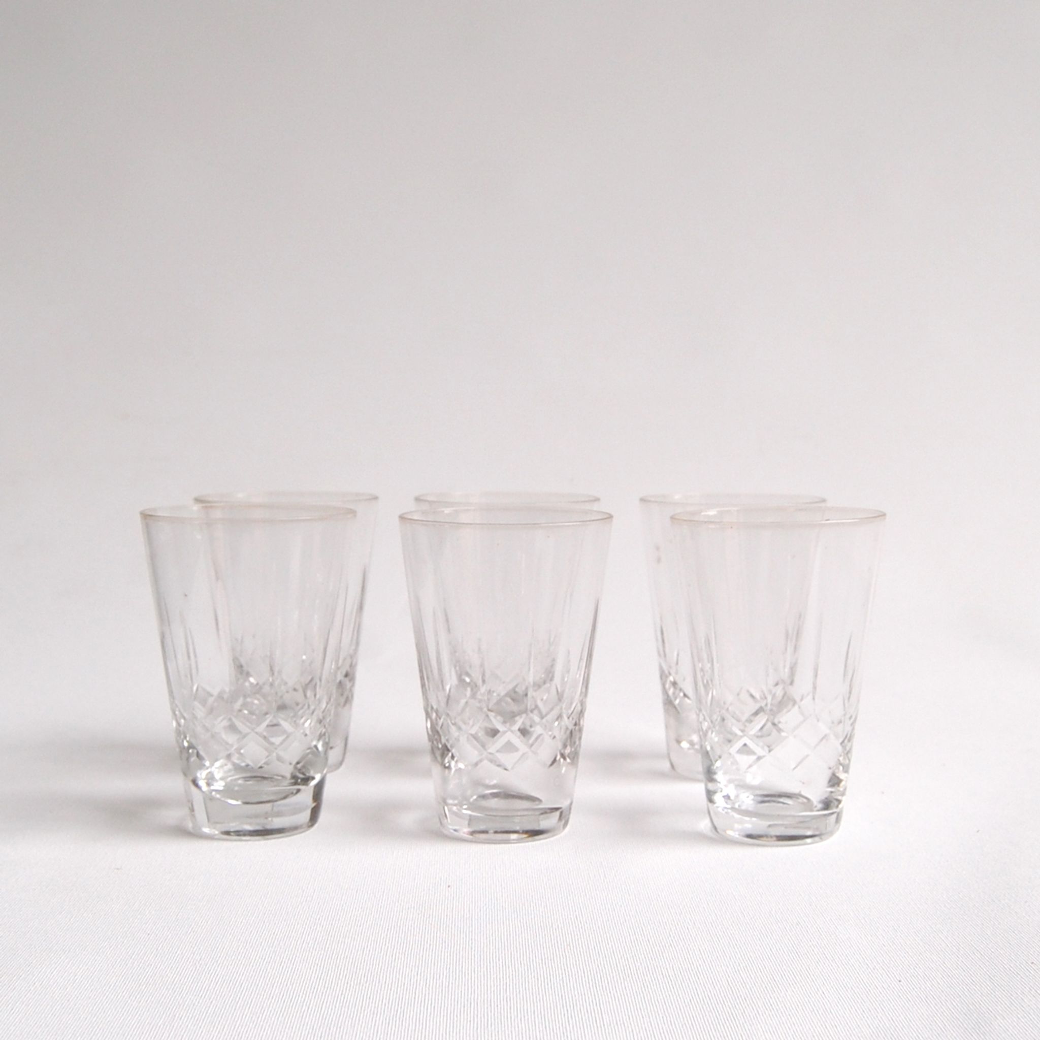 Set of 6 vintage blown glasses