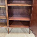 English 3-door mahogany bookcase from the 1950s