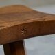 Tripod stool in solid oak, 1950s