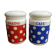 Pots farine et café à pois