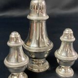 Sugar shaker salt pepper shaker silver metal Louis XVI