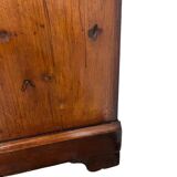 Vintage wooden chest of drawers with "gold" handles