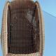 Italian Vintage Large Rattan Snail Basket, 1980s