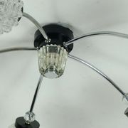 1960's mid century 5-light sputnik spider CEILING LIGHT chrome metal glass