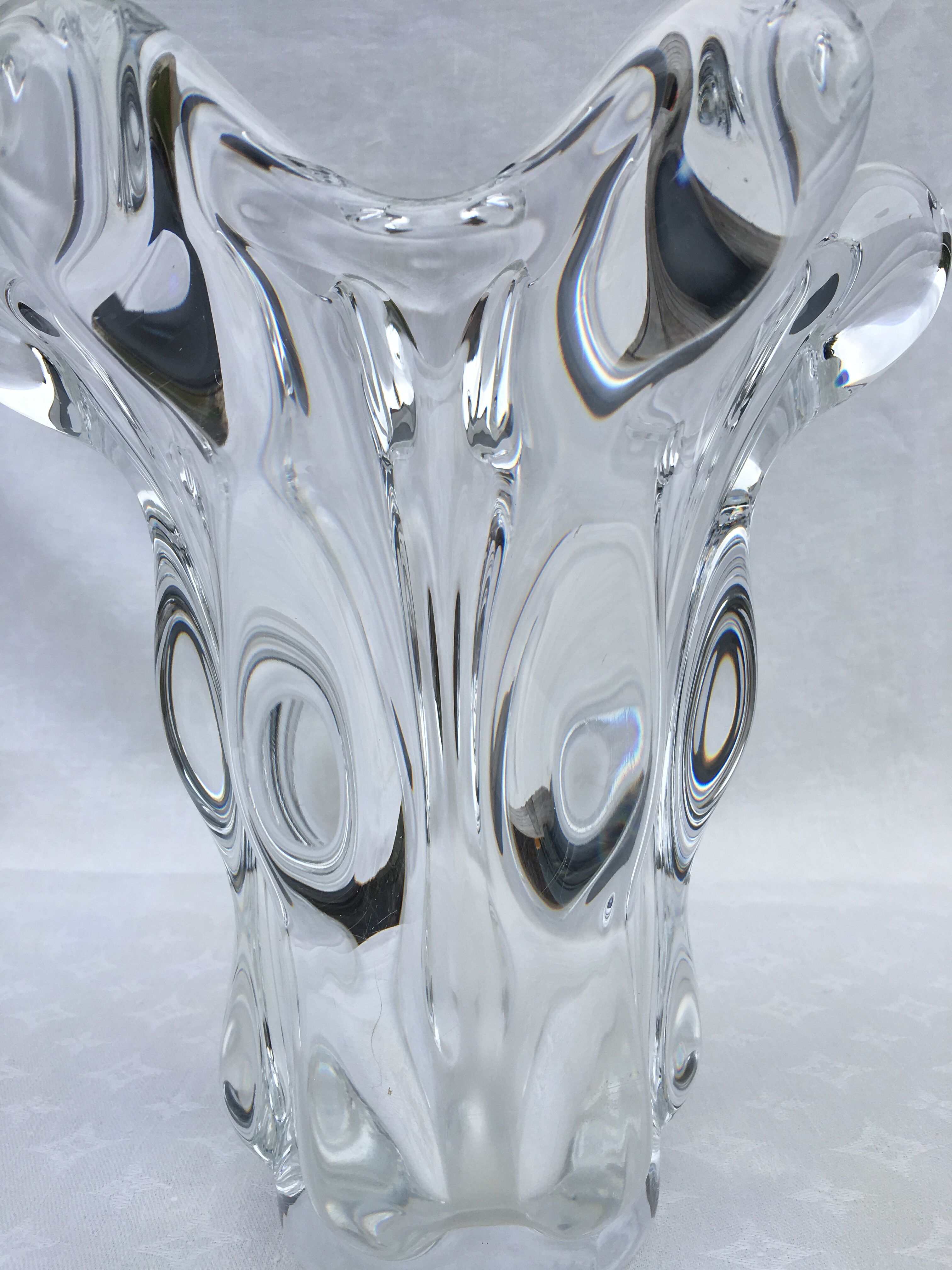 Large vase cascade crystal valves 1950/60 h