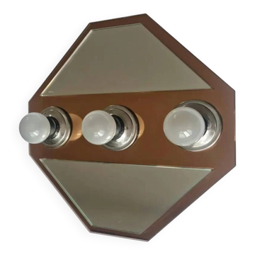 Mid-Century Mirror Wall Lamp Fischer Leuchten, Germany, 1980s