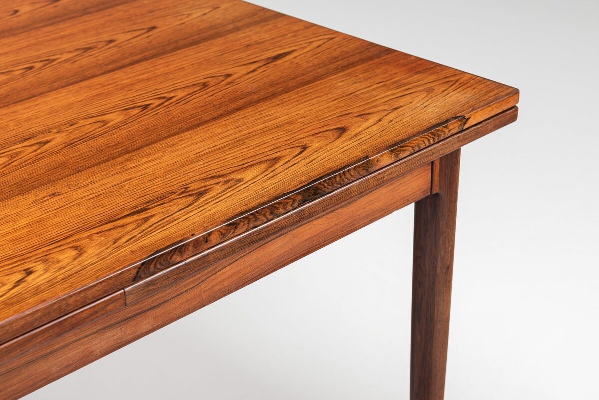 Niels Otto Moller large extendable dining table rosewood Denmark 1960