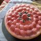 Vintage dessert plate in glazed ceramic with strawberry design, 1950s-1970s.