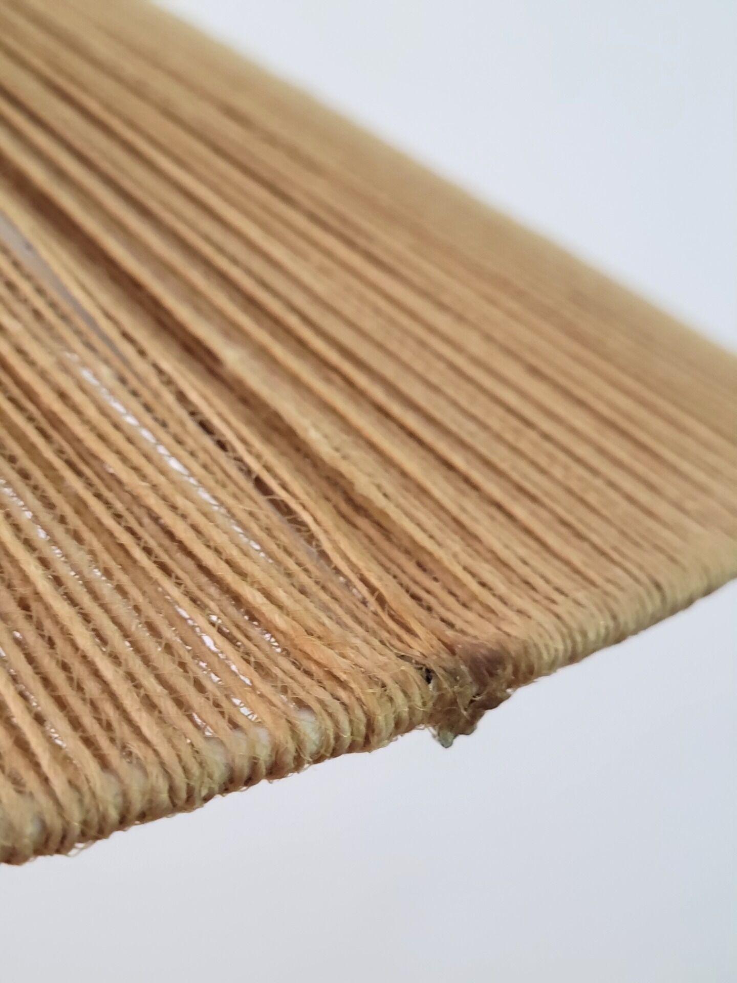 Vintage sisal hanging lamp by Temde Leuchten, 1965