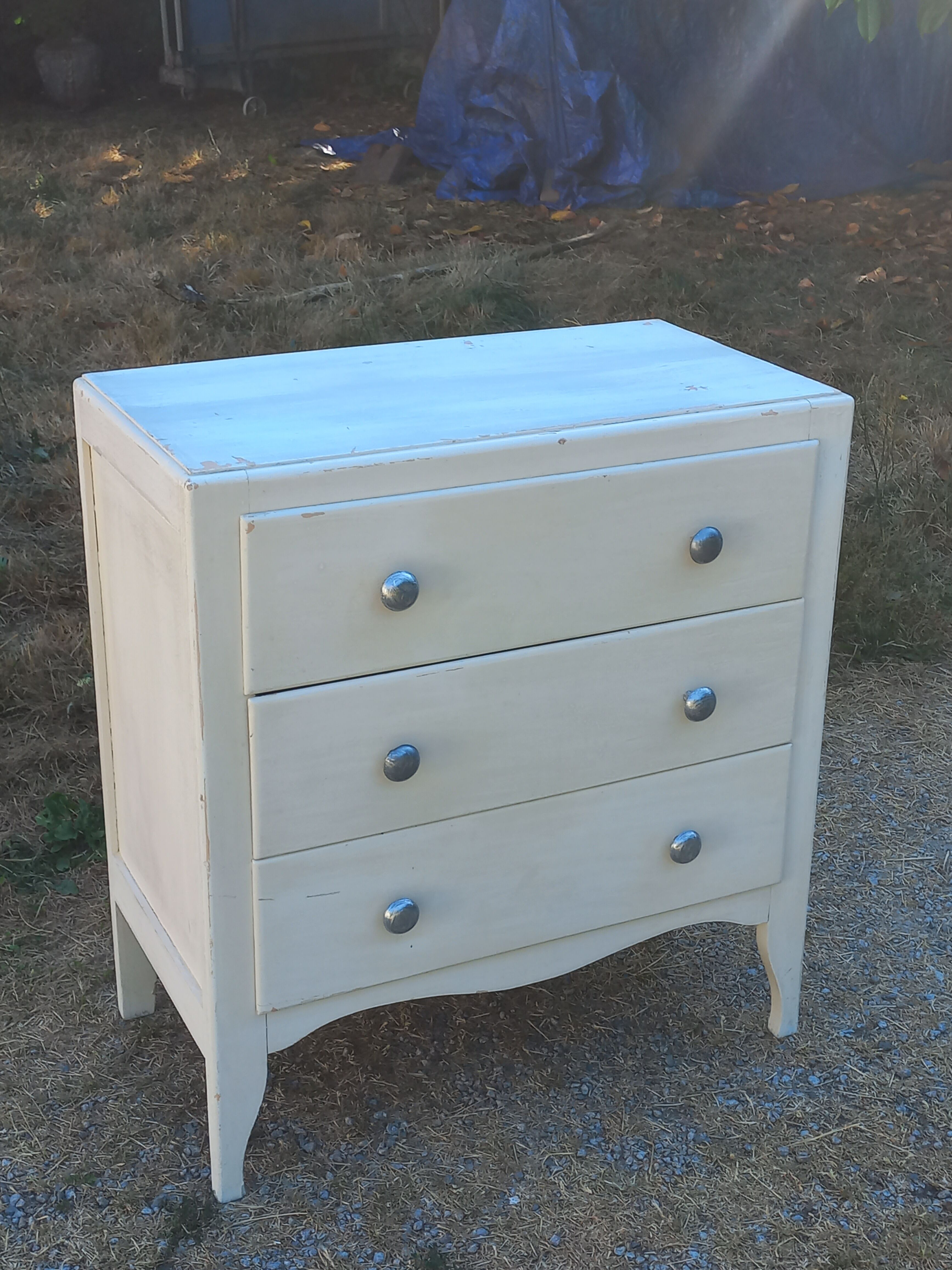 Commode vintage 3 tiroirs des années 50