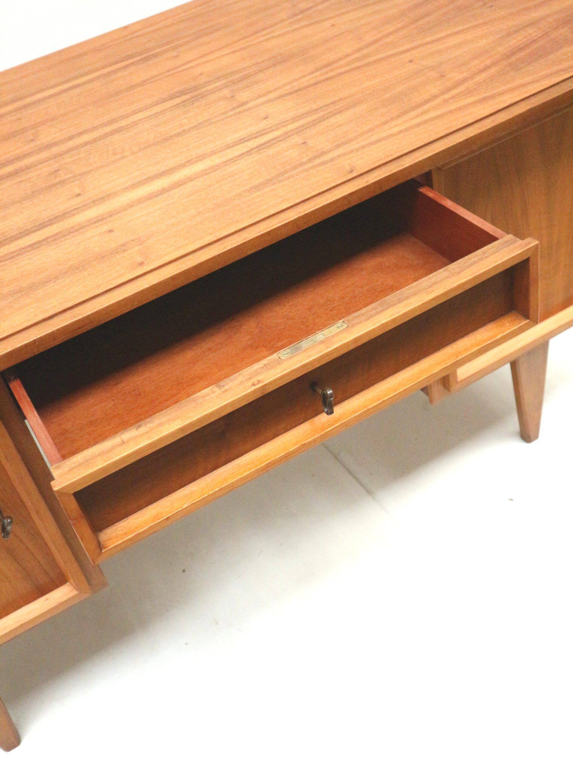 Vintage desk/executive desk with doors and drawers from the 1960s
