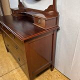 Edwardian Brocante Vintage Mahogany Dressing Table with Inlay 1900-1910