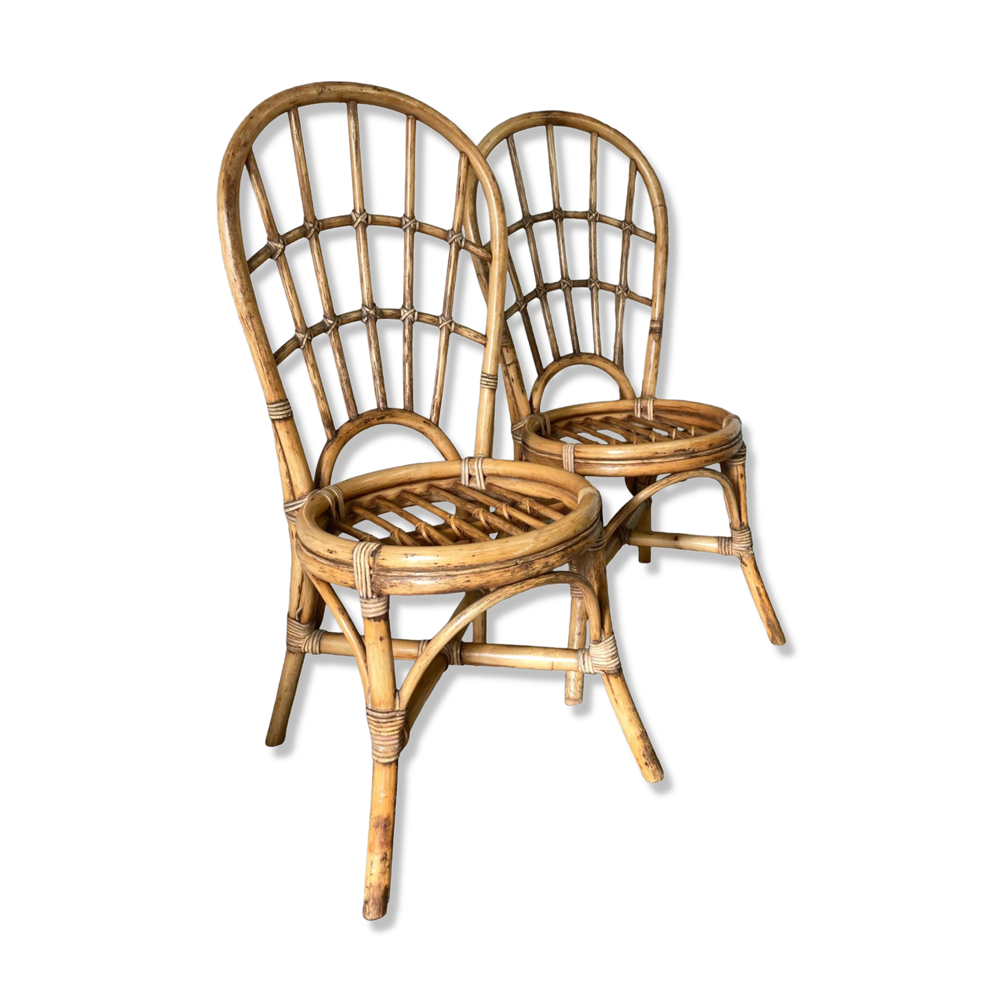 Pair of rattan chairs