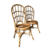 Paire de chaises en rotin