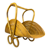Vintage bamboo magazine rack by Vivai Del Sud, Italy, 1960s.