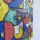 Abstract geometric coloured painting
