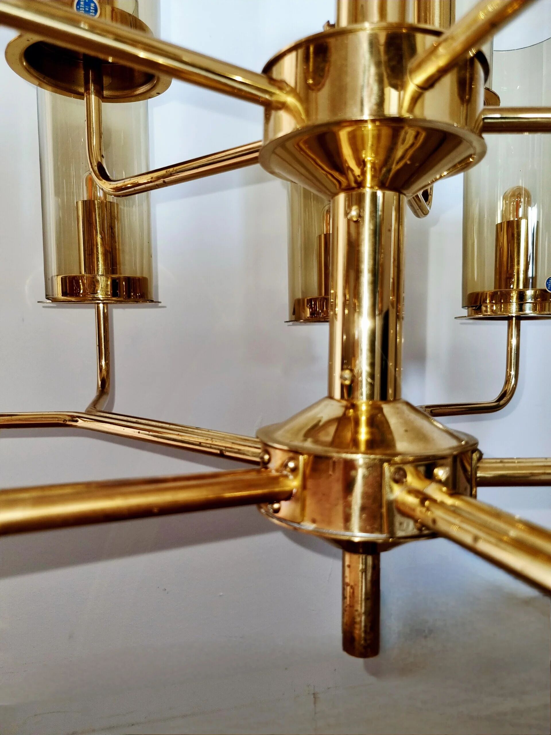 Chandelier model T434 by Hans Agne Jakobsson, Sweden 1960s