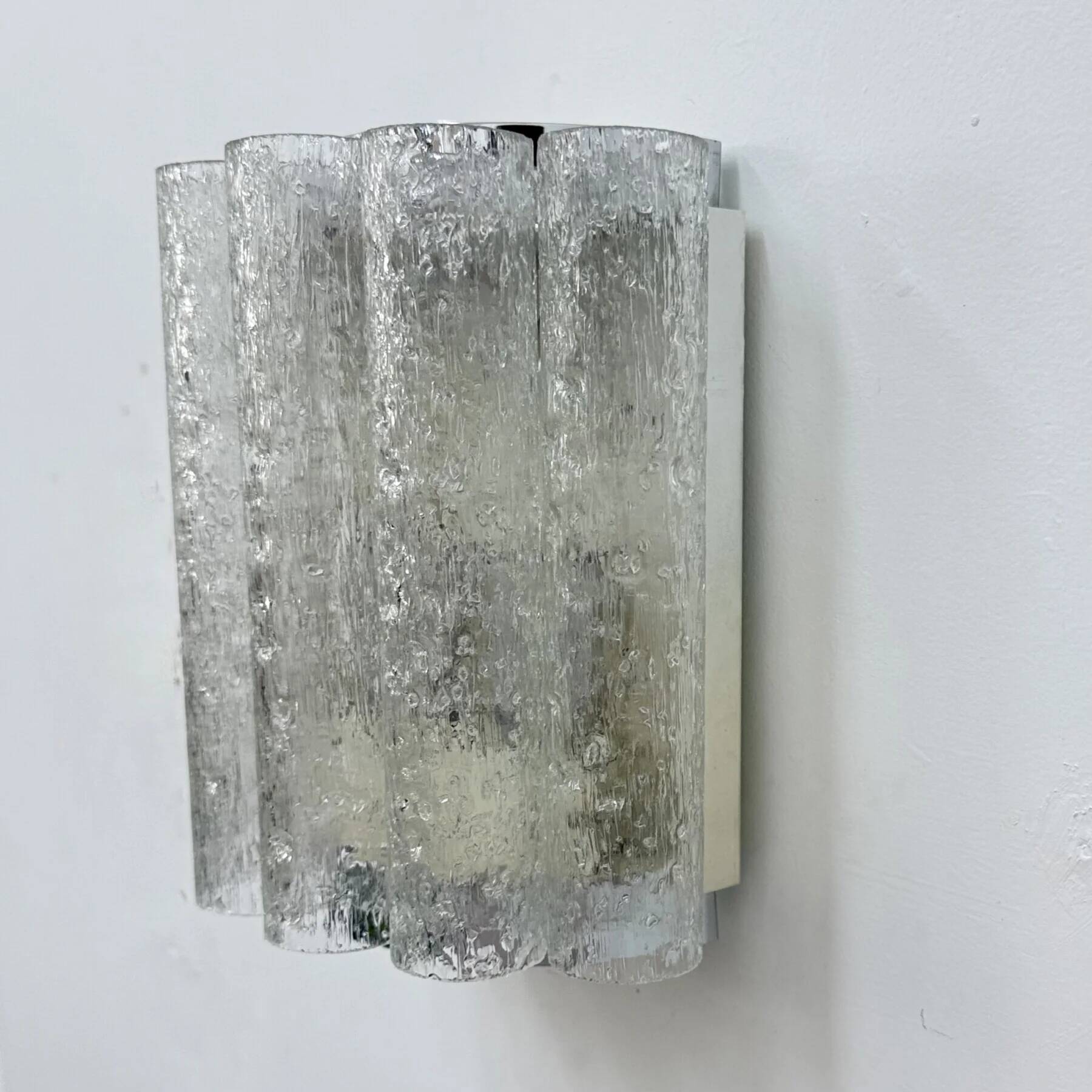 Mid-century glass tube Doria Leuchten wall lamp / sconce, 1970s