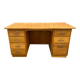 Bureau de direction vintage en chêne clair