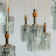 Modernist Crystal hanging 7 Fires, Germany 60s
